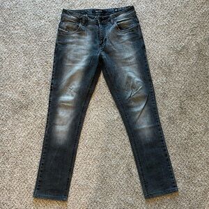 Black washed skinny jeans